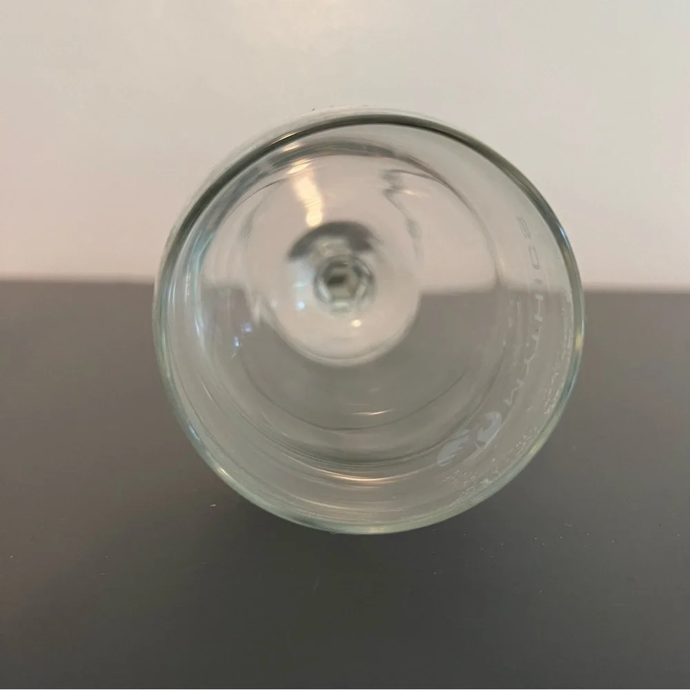 Clear Glass Stemmed Wine Glass Mythics Etched